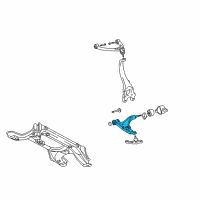 OEM 2004 Lexus LS430 Front Suspension Lower Arm Assembly Right Diagram - 48620-50050