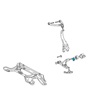 OEM 2001 Lexus LS430 Stopper, Front Lower Arm Bush Diagram - 48657-50010