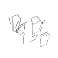 OEM 2002 Saturn Vue Sealing Strip, Front & Rear Side Door Outer Panel Lower Diagram - 22696784