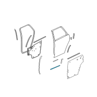 OEM 2002 Saturn Vue Sealing Strip Pkg, Front & Rear Side Door Outer Panel Diagram - 22698584