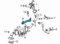 OEM Jeep Grand Cherokee L Hose-EGR Cooler Diagram - 68292387AA