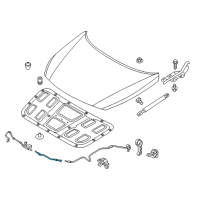 OEM Hyundai Sonata Cable Assembly-Hood Latch Release Diagram - 81190-C1100