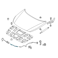 OEM 2017 Hyundai Sonata Cable Assembly-Hood Latch Release Diagram - 81190-E6110