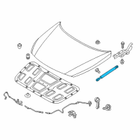 OEM Hyundai Sonata Lifter-Hood, LH Diagram - 81161-C1001