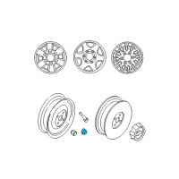 OEM 1999 Nissan Frontier Disc Wheel Ornament Diagram - 40343-01W20