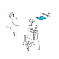 OEM 2001 Toyota MR2 Spyder Tray, Battery Diagram - 74431-17020