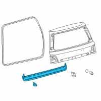 OEM 2014 Toyota Land Cruiser Gate Weatherstrip Diagram - 68281-60030