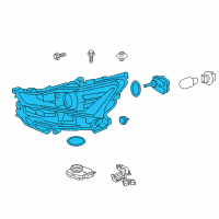 OEM Lexus IS350 Headlamp Unit With Gas, Right Diagram - 81145-53810