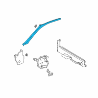 OEM 1999 Honda Civic Garnish Assy., L. FR. Pillar *NH220L* (CLEAR GRAY) Diagram - 84151-S03-000ZA