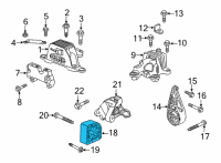 OEM 2022 Buick Envision Rear Transmission Mount Diagram - 84356453