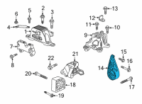 OEM 2021 Buick Envision MOUNT-TRANS FRT Diagram - 84356451