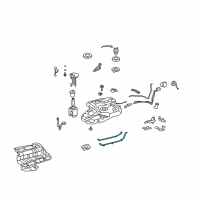 OEM Toyota Highlander Fuel Tank Strap Diagram - 77601-0E020