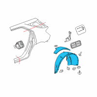 OEM 2013 GMC Terrain Wheelhouse Liner Diagram - 23483775