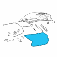 OEM 2016 Chevrolet SS Weatherstrip Diagram - 92249956