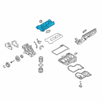 OEM 2014 BMW M6 Gran Coupe Cylinder Head Cover Diagram - 11-12-7-638-639