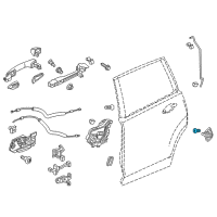 OEM Honda Insight Bolt, Lock Striker Diagram - 90120-T2A-000