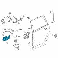 OEM 2022 Honda Passport Handle Assembly, Driver Side Inside (Deep Black) Diagram - 72160-TG7-A01ZB