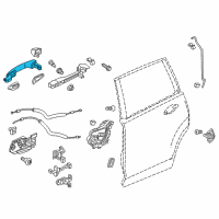 OEM 2017 Honda Ridgeline Handle, Right Rear (Crystal Black Pearl) Diagram - 72641-T2A-A71ZE