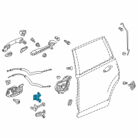 OEM Honda Ridgeline Hinge, Left Rear Door (Upper) Diagram - 67950-TG7-A01ZZ