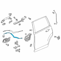OEM 2018 Honda Pilot Cable, Right Rear Door Lock Diagram - 72633-TG7-A00