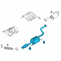 OEM Kia Soul Center Muffler Assembly Diagram - 28600B2600