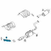 OEM 2019 Kia Soul Front Muffler Assembly Diagram - 28610B2600