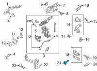 OEM 2021 Ford Mustang Mach-E Lower Hinge Nut Diagram - -W720029-S439