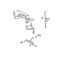 OEM Acura Integra Bolt, Shock Absorber Fork Diagram - 90175-SH3-005