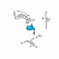 OEM 1994 Honda Civic del Sol Arm Assembly, Left Front (Upper) Diagram - 51460-SR3-023