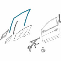 OEM Honda Insight Channel, Right Front Door Run Diagram - 72235-TM8-003