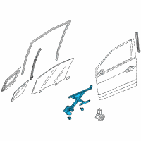 OEM 2012 Honda Insight Regulator Assembly, Right Front Door Diagram - 72211-TM8-003