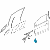 OEM 2013 Honda CR-Z Motor Assembly, Left Front Window Diagram - 72255-TM8-E01