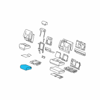 OEM 2008 Hummer H2 Pad, Rear Seat Cushion Diagram - 19127648