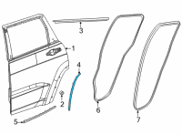 OEM Jeep Grand Cherokee L WEATHERST-WHEELHOUSE Diagram - 68376168AA