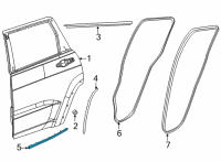 OEM Jeep Grand Cherokee L WEATHERST-Rear Door SILL Diagram - 68458352AA