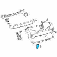 OEM Toyota Yaris Reflector Diagram - 52163-52090