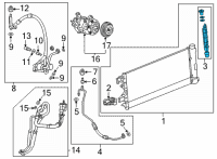 OEM Cadillac Escalade ESV Drier Desiccant Bag Diagram - 84364890