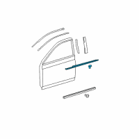 OEM 2009 Toyota Avalon Belt Molding Diagram - 75710-AC020