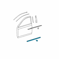 OEM Toyota Avalon Body Side Molding Diagram - 75071-07020-B0