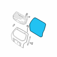 OEM 2009 Kia Sportage Weatherstrip-Tail Gate Glass Diagram - 871911F000