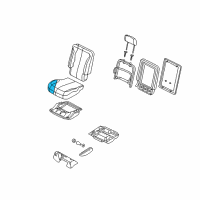 OEM 2006 Chrysler Pacifica Seat Cushion Pad Diagram - 1BD411L2AA