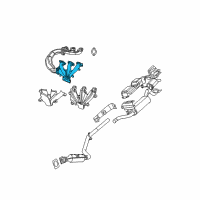 OEM Dodge Grand Caravan Exhaust Manifold Diagram - 4666084AC