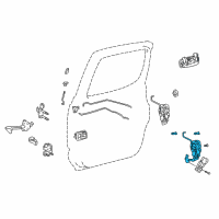 OEM 2004 Toyota Tacoma Lock Assembly Diagram - 69306-04020