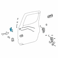 OEM 2003 Toyota Tacoma Upper Hinge Diagram - 68760-35030