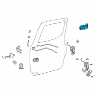 OEM 2001 Toyota Tacoma Handle, Outside Diagram - 69240-35080