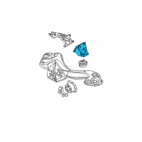 OEM 2004 BMW X5 Engine Mount Bracket Left Diagram - 22-11-1-096-999