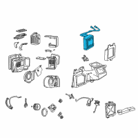 OEM Ford Excursion Heater Core Diagram - H2MZ-18476-L