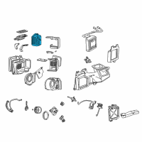 OEM 2000 Ford Excursion Evaporator Core Diagram - 4C3Z-19860-AB