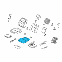 OEM 1999 Acura TL Pad & Frame, Right Front Seat Cushion Diagram - 81132-S0K-A61