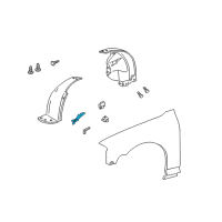 OEM 2006 Lincoln LS Fender Shield Diagram - XW4Z-16F572-BA